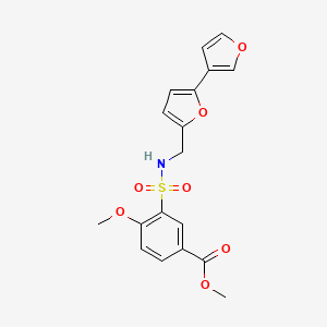 molecular formula C18H17NO7S B2468952 methyl 3-[({[2,3'-bifuran]-5-yl}methyl)sulfamoyl]-4-methoxybenzoate CAS No. 2034442-72-1