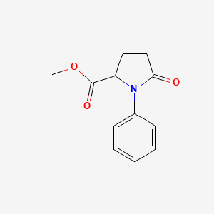 molecular formula C12H13NO3 B2468960 Methyl 5-oxo-1-phenylpyrrolidine-2-carboxylate CAS No. 146500-35-8