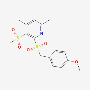 4,6-Dimethyl-3-(methylsulfonyl)-2-pyridinyl 4-methoxybenzyl sulfone