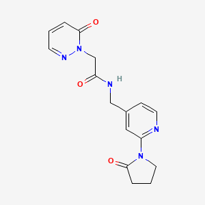 2-(6-oxopyridazin-1(6H)-yl)-N-((2-(2-oxopyrrolidin-1-yl)pyridin-4-yl)methyl)acetamide