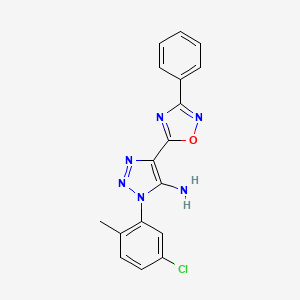 1-(5-chloro-2-methylphenyl)-4-(3-phenyl-1,2,4-oxadiazol-5-yl)-1H-1,2,3-triazol-5-amine