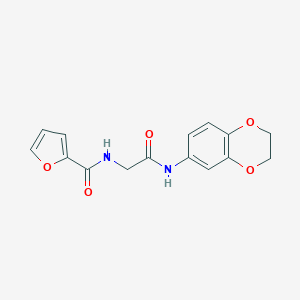 molecular formula C15H14N2O5 B246898 N~2~-[2-(2,3-DIHYDRO-1,4-BENZODIOXIN-6-YLAMINO)-2-OXOETHYL]-2-FURAMIDE 