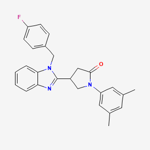 1-(3,5-dimethylphenyl)-4-(1-(4-fluorobenzyl)-1H-benzo[d]imidazol-2-yl)pyrrolidin-2-one