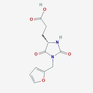 3-[(4S)-1-(furan-2-ylmethyl)-2,5-dioxoimidazolidin-4-yl]propanoic acid