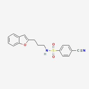 N-(3-(benzofuran-2-yl)propyl)-4-cyanobenzenesulfonamide