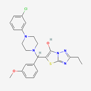 5-((4-(3-Chlorophenyl)piperazin-1-yl)(3-methoxyphenyl)methyl)-2-ethylthiazolo[3,2-b][1,2,4]triazol-6-ol