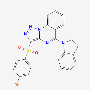 3-((4-Bromophenyl)sulfonyl)-5-(indolin-1-yl)-[1,2,3]triazolo[1,5-a]quinazoline