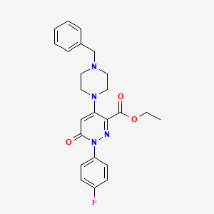 Ethyl 4-(4-benzylpiperazin-1-yl)-1-(4-fluorophenyl)-6-oxo-1,6-dihydropyridazine-3-carboxylate