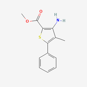 molecular formula C13H13NO2S B2469004 Methyl 3-amino-4-methyl-5-phenylthiophene-2-carboxylate CAS No. 160133-79-9