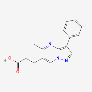 3-(5,7-Dimethyl-3-phenylpyrazolo[1,5-a]pyrimidin-6-yl)propanoic acid