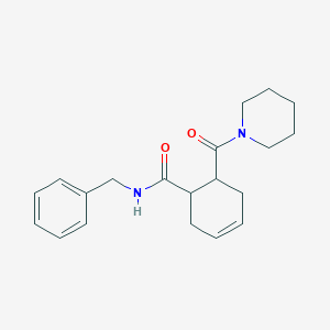 molecular formula C20H26N2O2 B246902 N-benzyl-6-(1-piperidinylcarbonyl)-3-cyclohexene-1-carboxamide 