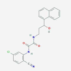molecular formula C22H18ClN3O3 B2469022 N1-(5-chloro-2-cyanophenyl)-N2-(3-hydroxy-3-(naphthalen-1-yl)propyl)oxalamide CAS No. 1421468-12-3