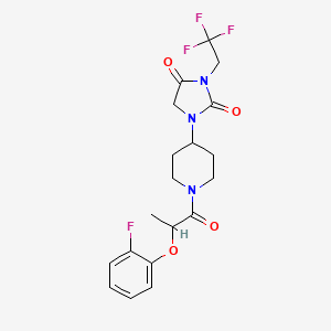 1-{1-[2-(2-Fluorophenoxy)propanoyl]piperidin-4-yl}-3-(2,2,2-trifluoroethyl)imidazolidine-2,4-dione