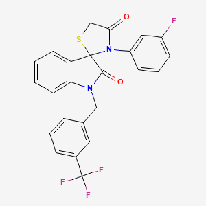 3'-(3-Fluorophenyl)-1-(3-(trifluoromethyl)benzyl)spiro[indoline-3,2'-thiazolidine]-2,4'-dione