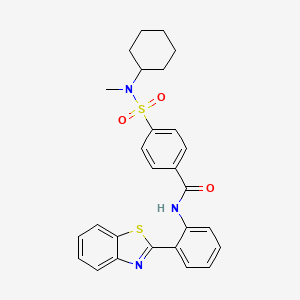 N-[2-(1,3-benzothiazol-2-yl)phenyl]-4-[cyclohexyl(methyl)sulfamoyl]benzamide