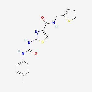 N-(thiophen-2-ylmethyl)-2-(3-(p-tolyl)ureido)thiazole-4-carboxamide