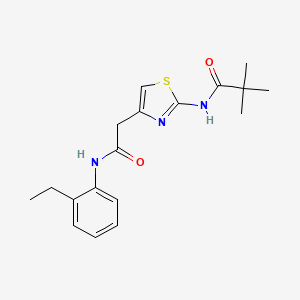N-(4-(2-((2-ethylphenyl)amino)-2-oxoethyl)thiazol-2-yl)pivalamide