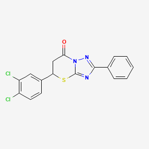 5-(3,4-Dichlorophenyl)-2-phenyl-5,6-dihydro-[1,2,4]triazolo[5,1-b][1,3]thiazin-7-one