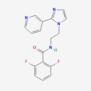 2,6-difluoro-N-(2-(2-(pyridin-3-yl)-1H-imidazol-1-yl)ethyl)benzamide