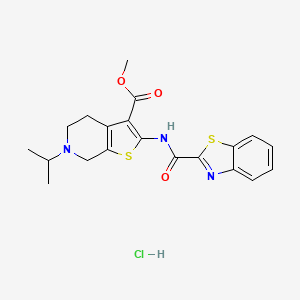 Methyl 2-(benzo[d]thiazole-2-carboxamido)-6-isopropyl-4,5,6,7-tetrahydrothieno[2,3-c]pyridine-3-carboxylate hydrochloride