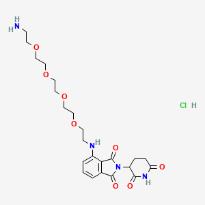 molecular formula C23H33ClN4O8 B2469043 Pomalidomide 4'-PEG4-amine 