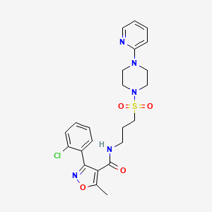 3-(2-chlorophenyl)-5-methyl-N-(3-((4-(pyridin-2-yl)piperazin-1-yl)sulfonyl)propyl)isoxazole-4-carboxamide