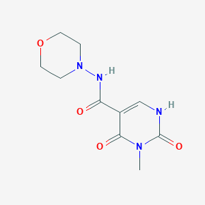 molecular formula C10H14N4O4 B2469050 3-methyl-N-morpholino-2,4-dioxo-1,2,3,4-tetrahydropyrimidine-5-carboxamide CAS No. 1396879-06-3