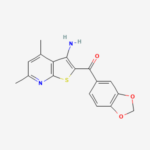 (3-Amino-4,6-dimethylthieno[2,3-b]pyridin-2-yl)(1,3-benzodioxol-5-yl)methanone