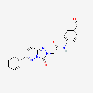 molecular formula C21H17N5O3 B2469069 N-(4-acetylphenyl)-2-{3-oxo-6-phenyl-2H,3H-[1,2,4]triazolo[4,3-b]pyridazin-2-yl}acetamide CAS No. 1251630-28-0