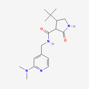 molecular formula C17H26N4O2 B2469070 4-tert-butyl-N-{[2-(dimethylamino)pyridin-4-yl]methyl}-2-oxopyrrolidine-3-carboxamide CAS No. 2097937-01-2