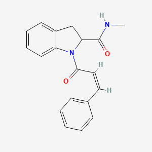(Z)-N-methyl-1-(3-phenylacryloyl)indoline-2-carboxamide