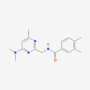 molecular formula C17H22N4O B2469073 N-{[4-(dimethylamino)-6-methylpyrimidin-2-yl]methyl}-3,4-dimethylbenzamide CAS No. 1796993-44-6