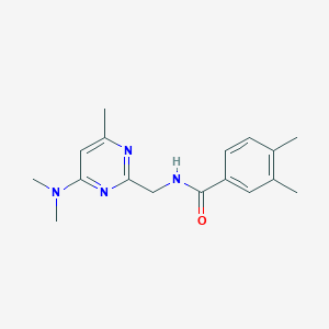 molecular formula C17H22N4O B2469073 N-((4-(二甲基氨基)-6-甲基嘧啶-2-基)甲基)-3,4-二甲基苯甲酰胺 CAS No. 1796993-44-6