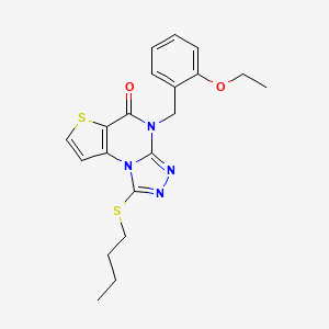 molecular formula C20H22N4O2S2 B2469074 1-(butylthio)-4-(2-ethoxybenzyl)thieno[2,3-e][1,2,4]triazolo[4,3-a]pyrimidin-5(4H)-one CAS No. 1189452-85-4