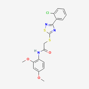 2-((3-(2-chlorophenyl)-1,2,4-thiadiazol-5-yl)thio)-N-(2,4-dimethoxyphenyl)acetamide