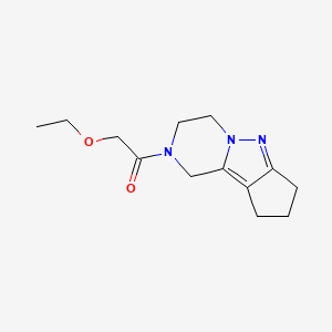 2-ethoxy-1-(3,4,8,9-tetrahydro-1H-cyclopenta[3,4]pyrazolo[1,5-a]pyrazin-2(7H)-yl)ethanone