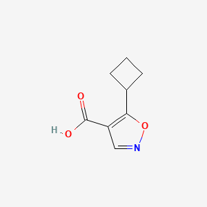 molecular formula C8H9NO3 B2469088 5-Cyclobutyl-1,2-oxazole-4-carboxylic acid CAS No. 1785112-48-2