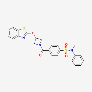 4-(3-(benzo[d]thiazol-2-yloxy)azetidine-1-carbonyl)-N-methyl-N-phenylbenzenesulfonamide