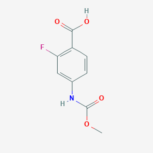 2-Fluoro-4-((methoxycarbonyl)amino)benzoic acid
