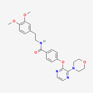 N-[2-(3,4-dimethoxyphenyl)ethyl]-4-{[3-(morpholin-4-yl)pyrazin-2-yl]oxy}benzamide