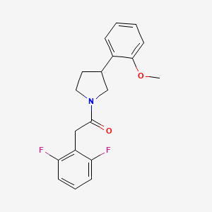 molecular formula C19H19F2NO2 B2469131 2-(2,6-二氟苯基)-1-(3-(2-甲氧苯基)吡咯烷-1-基)乙酮 CAS No. 2034447-68-0