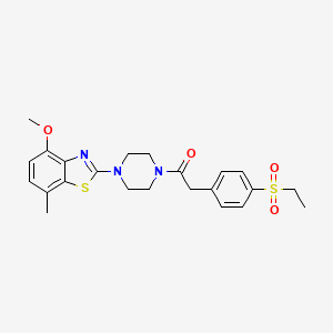 2-(4-(Ethylsulfonyl)phenyl)-1-(4-(4-methoxy-7-methylbenzo[d]thiazol-2-yl)piperazin-1-yl)ethanone