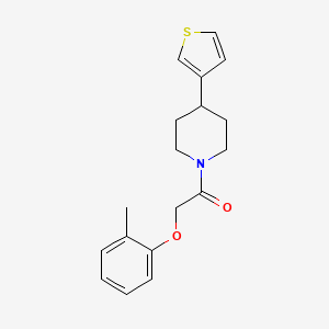 molecular formula C18H21NO2S B2469135 1-(4-(Thiophen-3-yl)piperidin-1-yl)-2-(o-tolyloxy)ethanone CAS No. 1396878-55-9