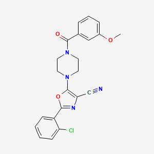 molecular formula C22H19ClN4O3 B2469138 2-(2-Chlorophenyl)-5-(4-(3-methoxybenzoyl)piperazin-1-yl)oxazole-4-carbonitrile CAS No. 903185-78-4