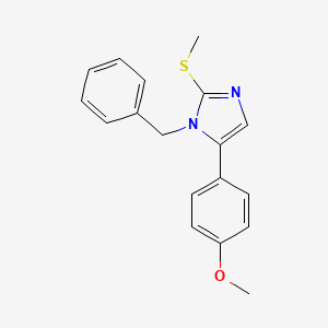 molecular formula C18H18N2OS B2469140 1-benzyl-5-(4-methoxyphenyl)-2-(methylthio)-1H-imidazole CAS No. 1207042-55-4