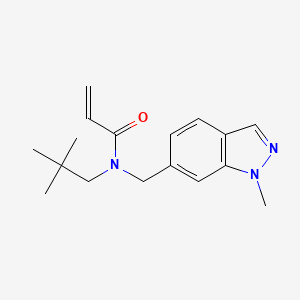 molecular formula C17H23N3O B2469148 N-(2,2-Dimethylpropyl)-N-[(1-methylindazol-6-yl)methyl]prop-2-enamide CAS No. 2411244-37-4