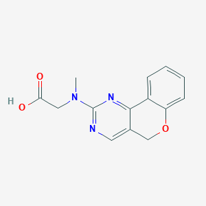 molecular formula C14H13N3O3 B2469153 2-[5H-chromeno[4,3-d]pyrimidin-2-yl(methyl)amino]acetic acid CAS No. 176717-37-6