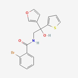 molecular formula C17H14BrNO3S B2469160 2-溴-N-(2-(呋喃-3-基)-2-羟基-2-(噻吩-2-基)乙基)苯甲酰胺 CAS No. 2034265-31-9