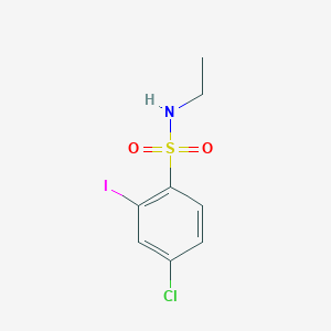 molecular formula C8H9ClINO2S B2469165 Ethanamine, N-(4-chloro-2-iodophenylsulfonyl)- CAS No. 271796-67-9