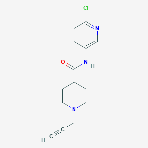 molecular formula C14H16ClN3O B2469168 N-(6-chloropyridin-3-yl)-1-(prop-2-yn-1-yl)piperidine-4-carboxamide CAS No. 1333830-50-4